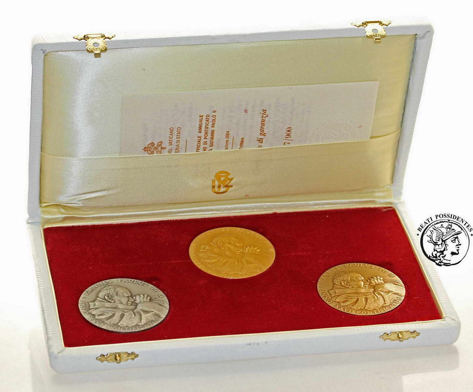 Watykan Papież Jan Paweł II zestaw medali papieskich 2004 Anno XXVI